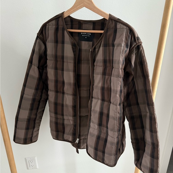 Everlane Women's Checkered Puffer Jacket - Picture 3 of 5